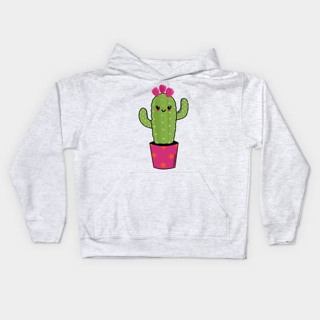 Cactus kawaii Kids Hoodie by Pendientera